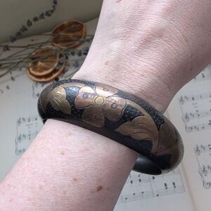 Floral Patterned Black and Gold Wearable